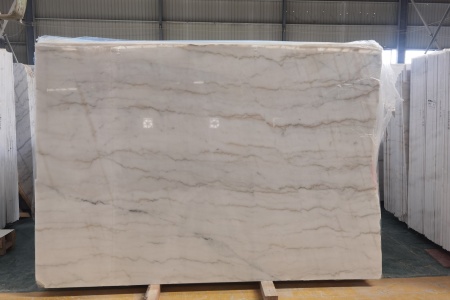 广西白大板 白底黄纹大理石