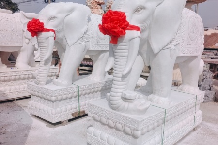 石雕大象 大门口石雕摆件 ☎️:13963761592