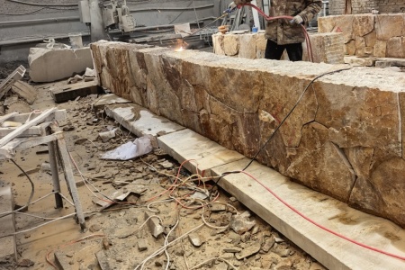 太行金柏坡黄景观石墙