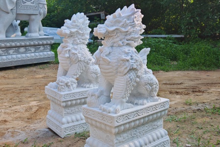 汉白玉大象 麒麟