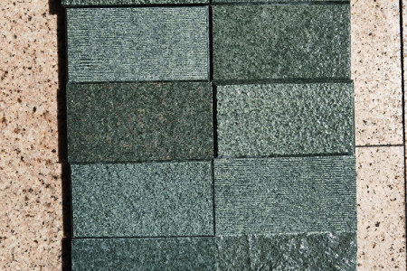 古典绿石材荔枝面火烧面菠萝面石板