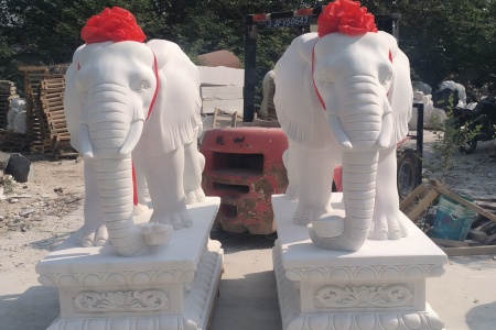 汉白玉石雕大象☎️:13963761592