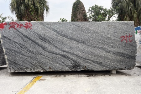 新西兰灰/山水石(深色斜飘纹)荒料