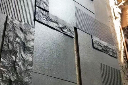 芝麻黑自然面背景墙