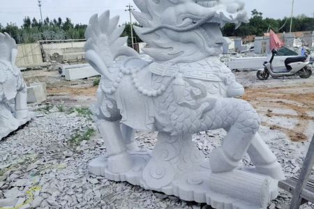 石雕麒麟 汉白玉花岗岩青石麒麟规格齐全☎️:13963761592
