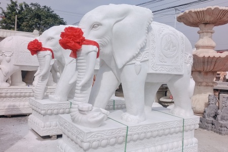 石雕大象 青石汉白玉花岗岩大象 支持定制☎️:13963761592