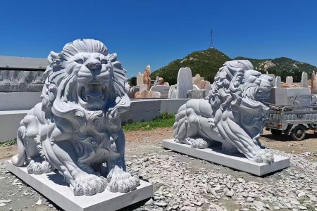石狮子 青石花岗岩汉白玉石狮子雕刻加工支持定制☎️:13963761592