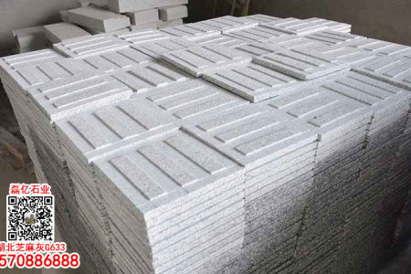 罗田G633芝麻灰盲道石湖北芝麻灰盲人石