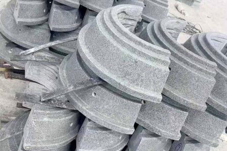 罗田芝麻灰石材异形加工定制灰色石材