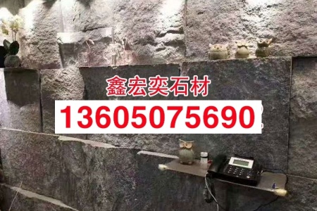 芝麻黑文化石背景墙g654自然面酒店景观干挂石材加工