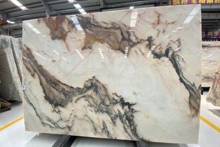 烟粉山水画