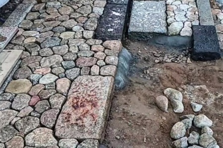 蒙古黑仿古石