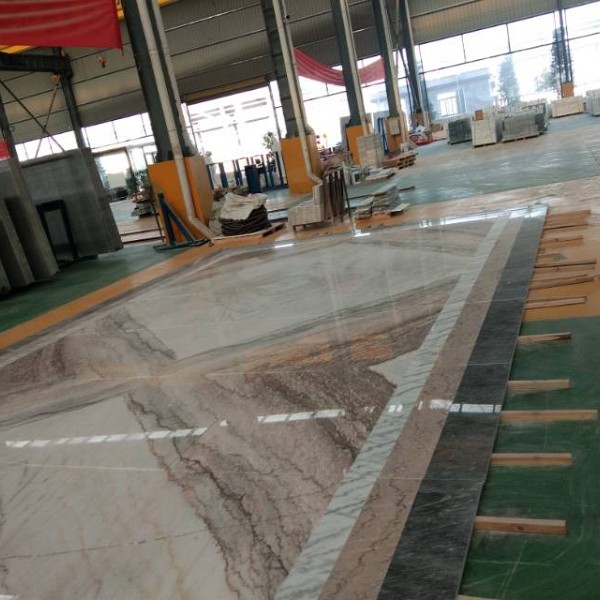 定制酒店大堂天然大理石地板砖拼花,厂里直销