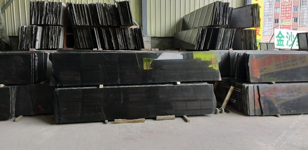 大量易县黑,黑金钻光板,17厚,30厚现货,金沙黑品质,广西黑价格:_石材