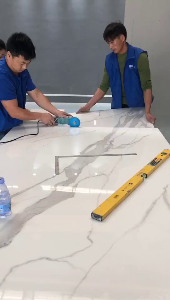 简·梵高岩板，现场完美切割，施工！