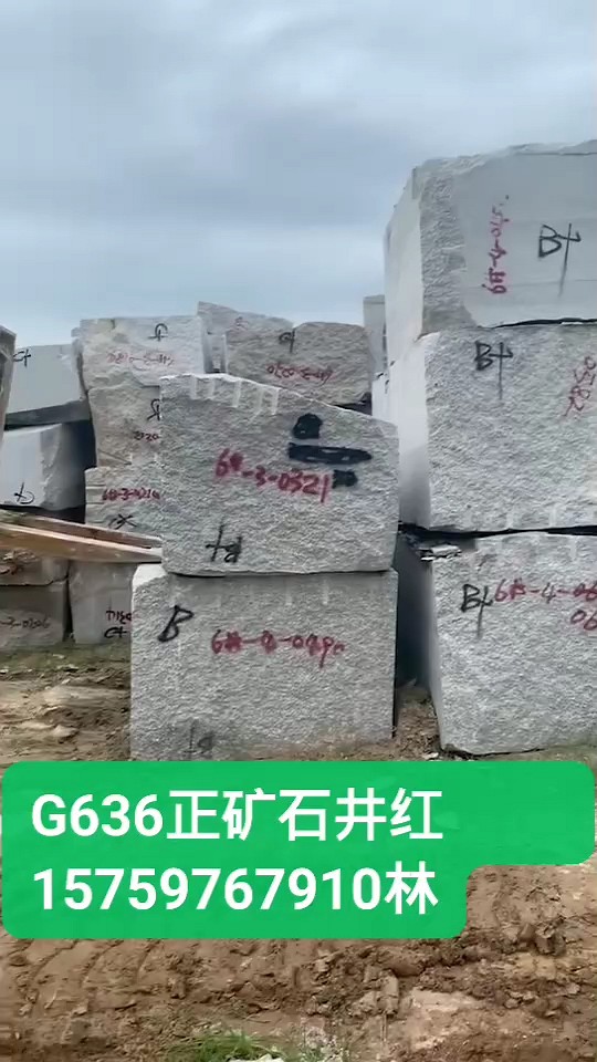 下雨天也不耽误装荒料，636正矿石井红，质量看得到，