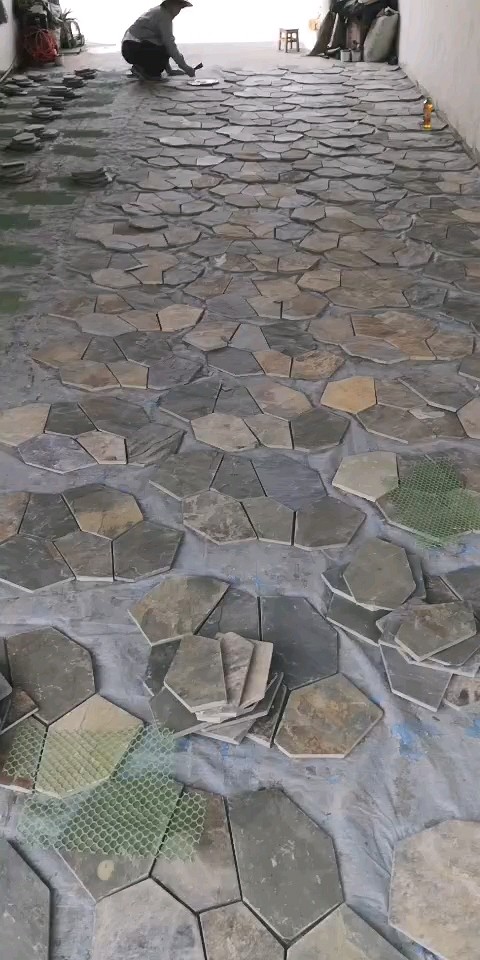 青石板，冰裂纹