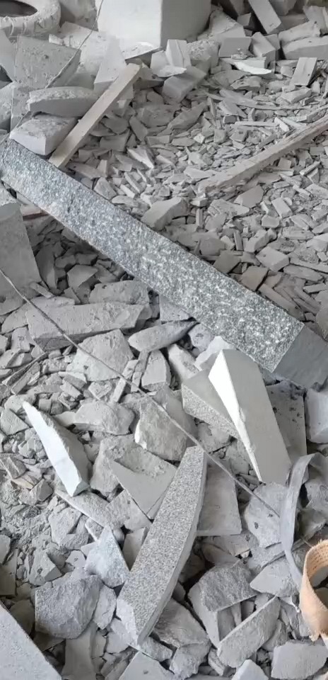 路沿石异形线条圆柱别墅石材河道栏杆市政石材白麻灰麻636永