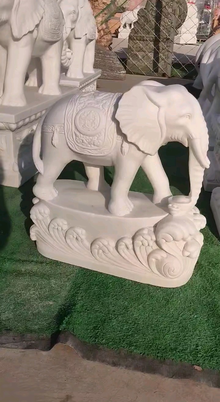 汉白玉大象海量现货销售定做