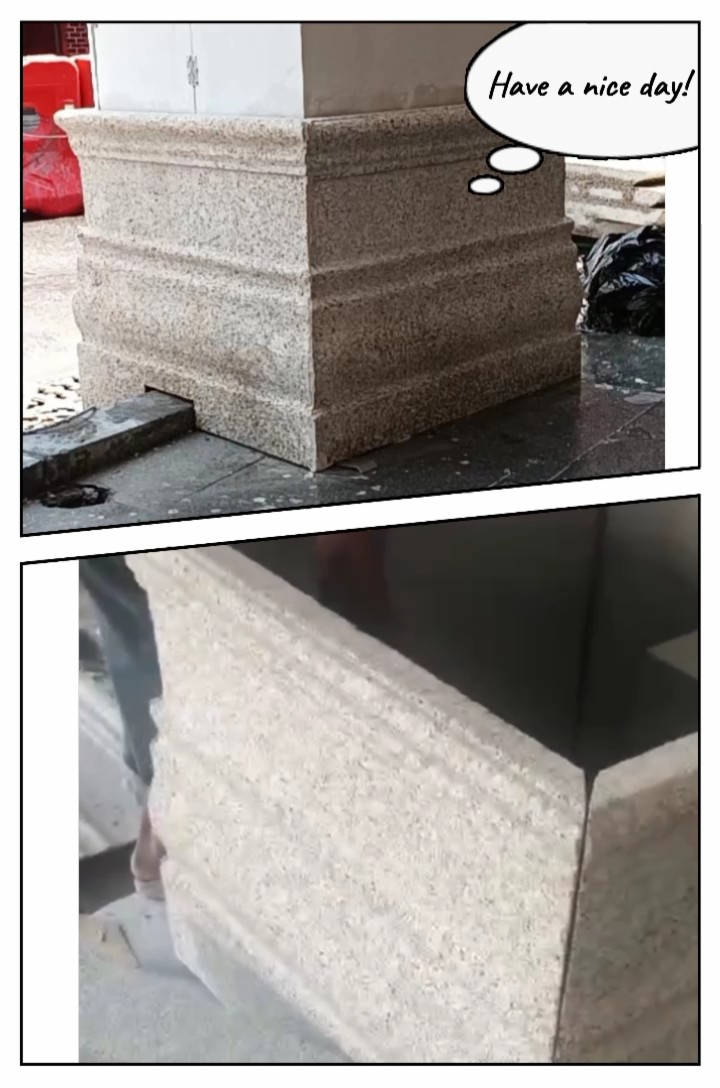 恒真石业主营拉丝栏杆坯水池坯墓碑料路沿石异形线条圆柱别墅石