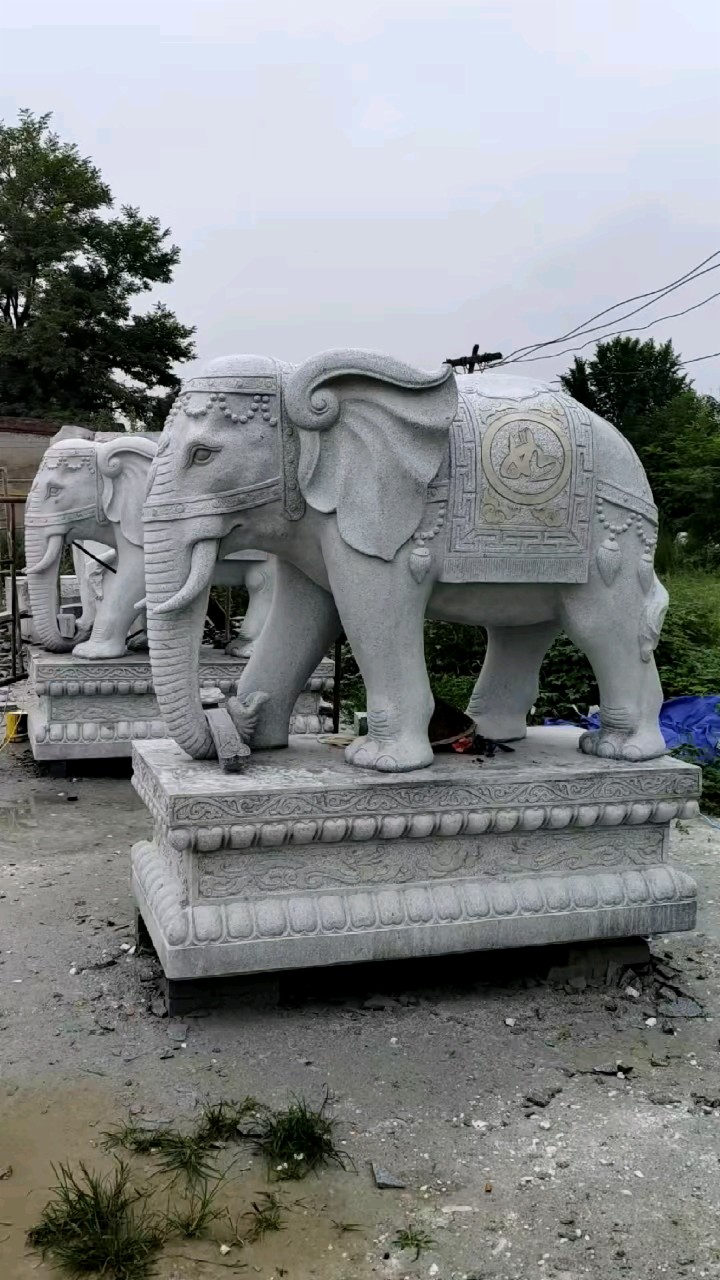 芝麻灰石雕大象需要的联系