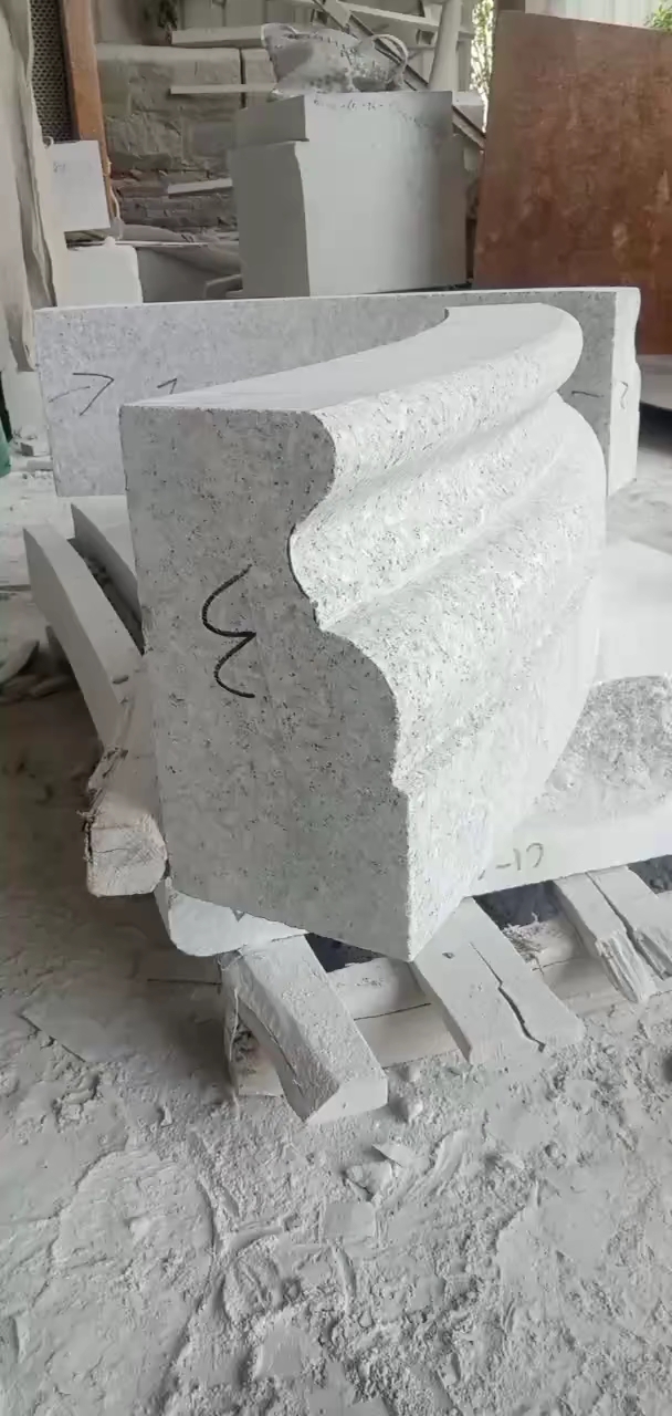 恒真石业主营拉丝栏杆坯水池坯墓碑料路沿石异形线条圆柱别墅石