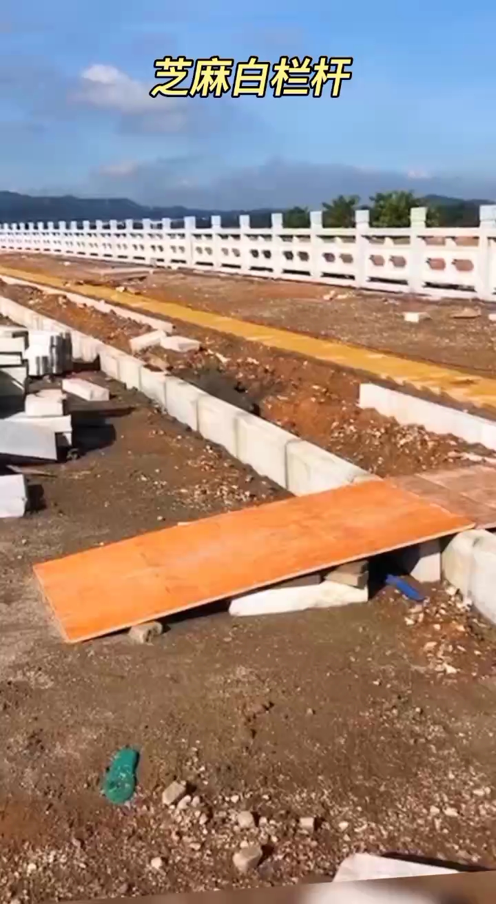 恒真石业主营拉丝栏杆坯水池坯墓碑料路沿石异形线条圆柱别墅石