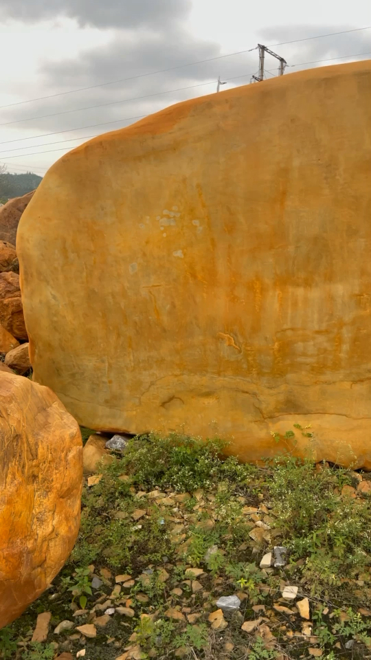 景观刻字黄蜡石招牌石现货