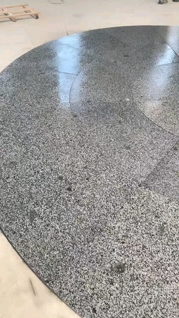 江西G654新654芝麻黑路沿石火烧板荔枝面工程板平面路