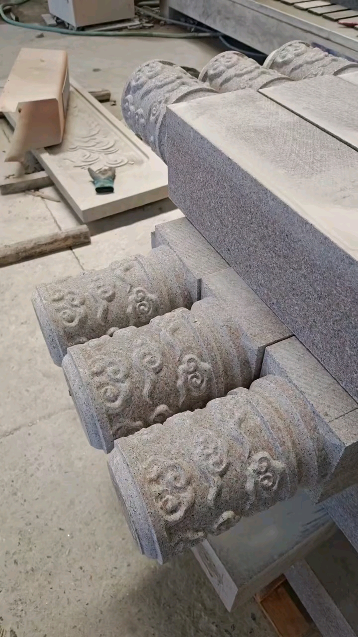 栏杆异形江西芝麻白江西芝麻灰青石牌坊河栏杆