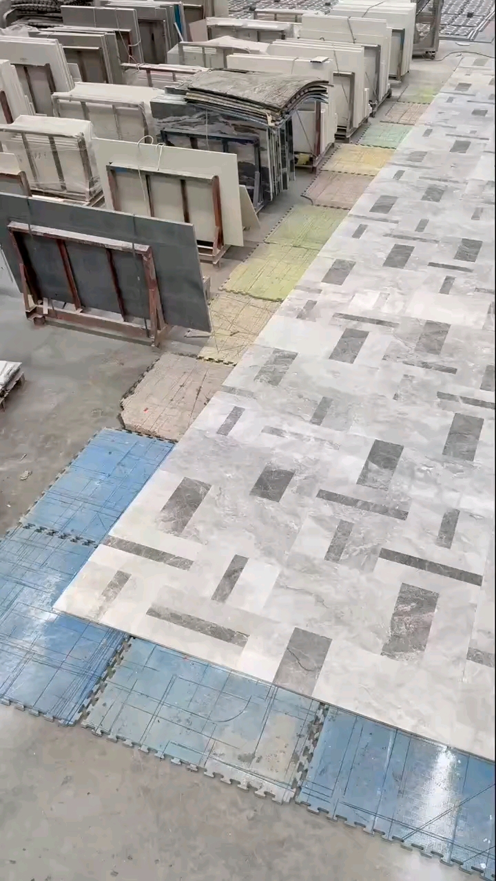 车间拼花的排版中